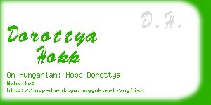 dorottya hopp business card